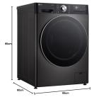 EZDispense™ 13kg Washing Machine with TurboWash™360 in Platinum Black