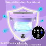 Portable 2-in-1 Mini Foldable Washer with Drain Basket