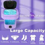 Portable 2-in-1 Mini Foldable Washer with Drain Basket