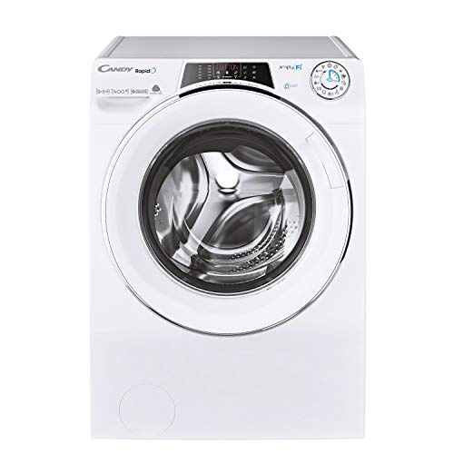 9 kg Washer Dryer, WiFi, Alexa, White/Chrome