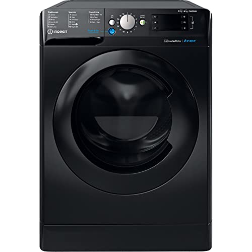 Indesit Freestanding Washer Dryer, 8/6kg, 1400rpm, Black