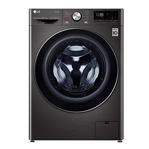 LG Freestanding Washer Dryer 10.5KG Black Steel