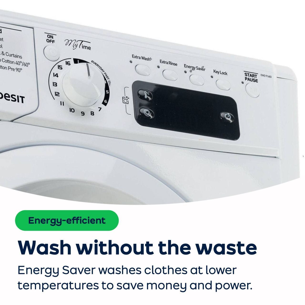 8Kg Indesit My Time Washing Machine White