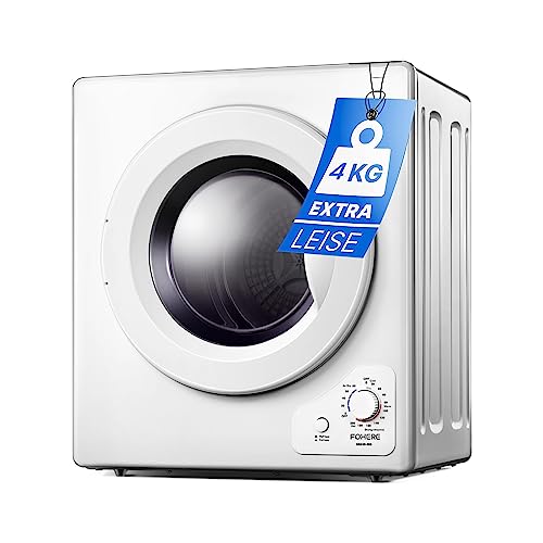 FOHERE 4KG Vented Tumble Dryer, 1200W Stainless Steel