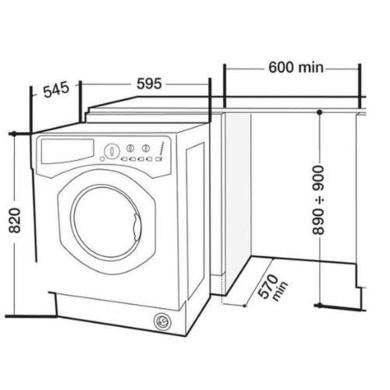 Indesit 7kg Integrated Washing Machine - White