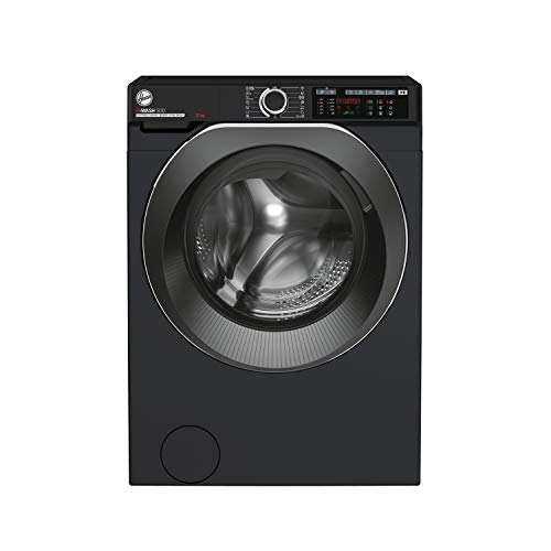 Hoover H-Wash 500 HW412AMBCB Black Washing Machine, Large Capacity