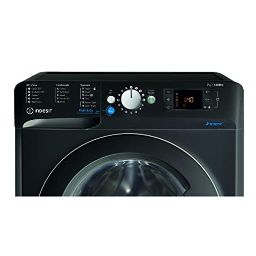 Indesit 7kg 1400RPM Black Washing Machine