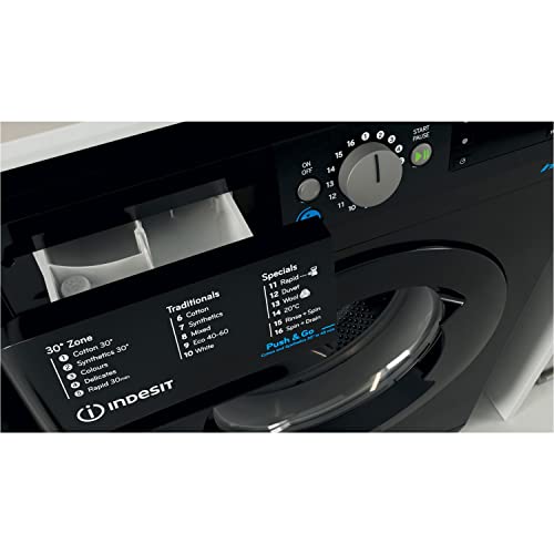 Indesit 7kg 1400RPM Black Washing Machine