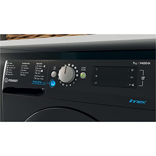 Indesit 7kg 1400RPM Black Washing Machine