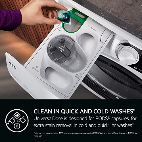 AEG 7000 Series Washer Dryer Prosteam Freestanding White