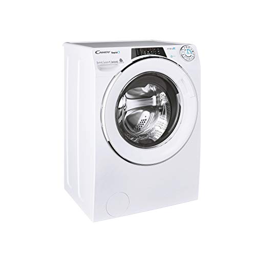 9 kg Washer Dryer, WiFi, Alexa, White/Chrome