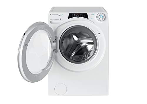 9 kg Washer Dryer, WiFi, Alexa, White/Chrome