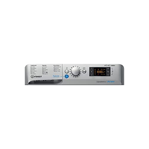Indesit Freestanding Washer Dryer, 8/6kg, Silver