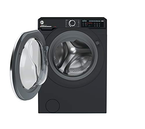 Hoover H-Wash 500 HW412AMBCB Black Washing Machine, Large Capacity