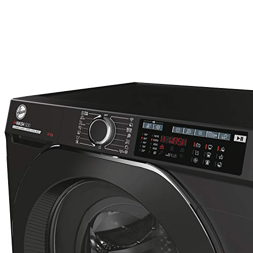 Hoover H-Wash 500 HW412AMBCB Black Washing Machine, Large Capacity