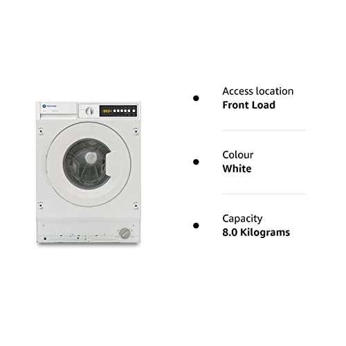 White Knight Integrated Washer, 8kg, 1400 Spin, White