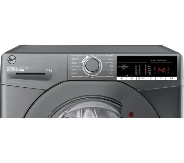 Hoover 10kg 1400rpm Graphite Washing Machine NFC Display