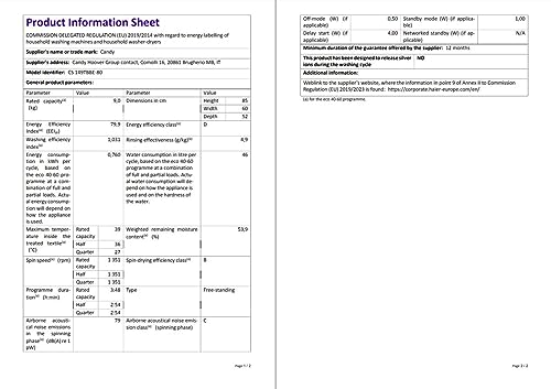 Candy Smart Pro Black Washing Machine, 9kg, 1400rpm