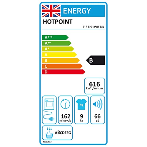Hotpoint 9kg Freestanding Tumble Dryer - White