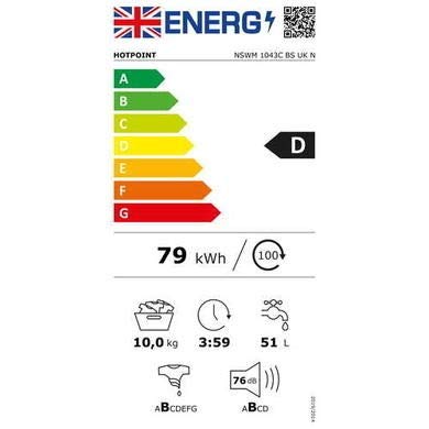 Black Hotpoint 10kg Washing Machine 1400rpm