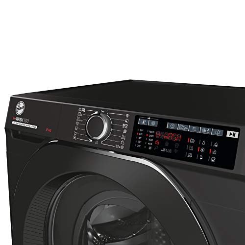 Hoover H-Wash 500 Wifi Washing Machine, 9Kg Black