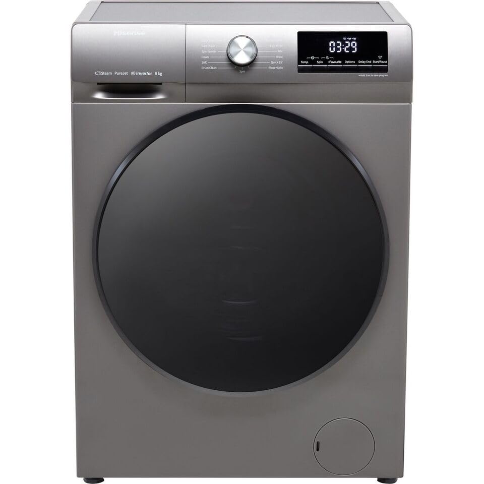 Hisense 8kg Washing Machine with 1400 rpm - Titanium