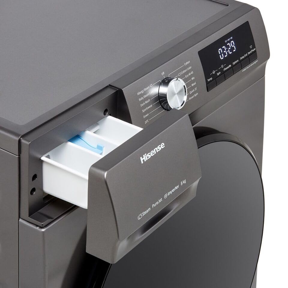 Hisense 8kg Washing Machine with 1400 rpm - Titanium