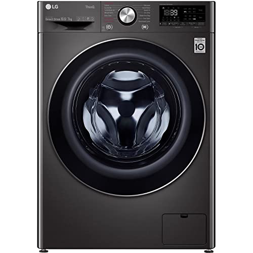 LG Freestanding Washer Dryer 10.5KG Black Steel