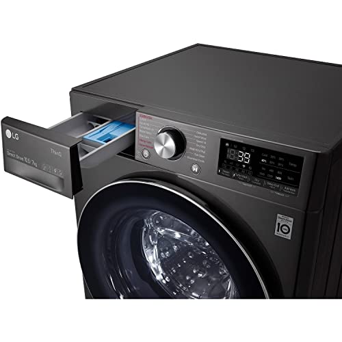 LG Freestanding Washer Dryer 10.5KG Black Steel