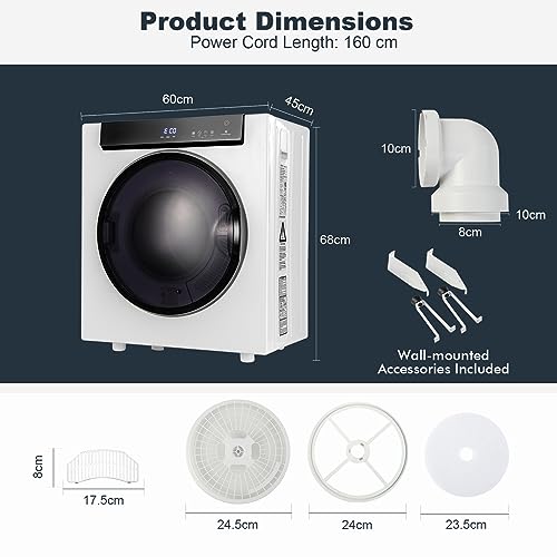 TANGZON 4KG Front Load Compact Tumble Dryer