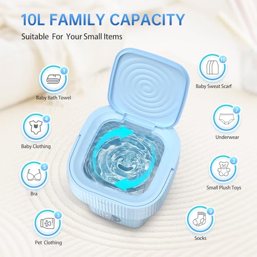 Portable Mini Washing Machine: Ultrasonic Turbine, Small Size