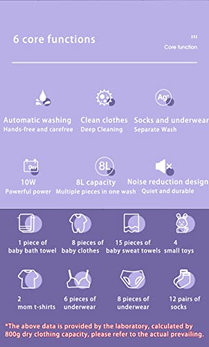 8L Portable Mini Washing Machine for Camping and Travel