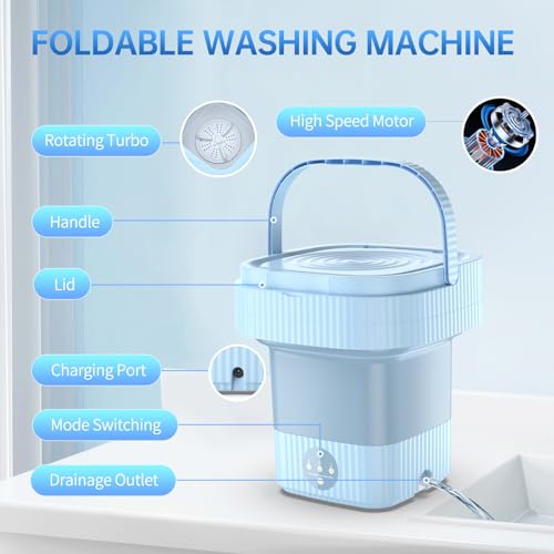 Portable Mini Washing Machine: Ultrasonic Turbine, Small Size