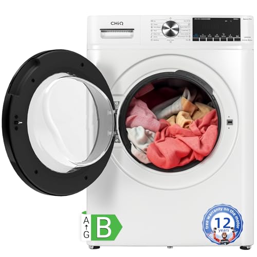 CHiQ Front Load Washing Machine, 10KG, 1400RPM, White