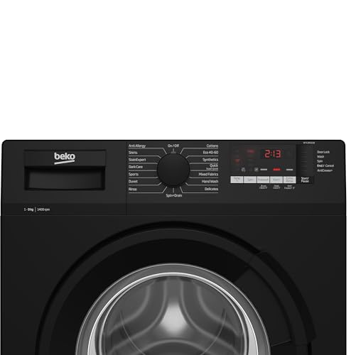 9kg Black Beko Washing Machine - 1400rpm