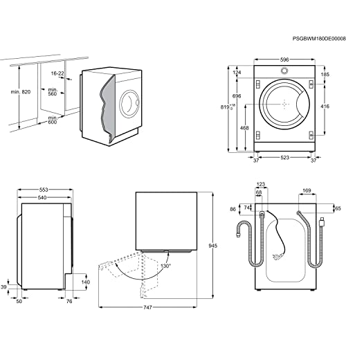 Zanussi Integrated Washer Dryer - White (7kg+4kg, 1600rpm)