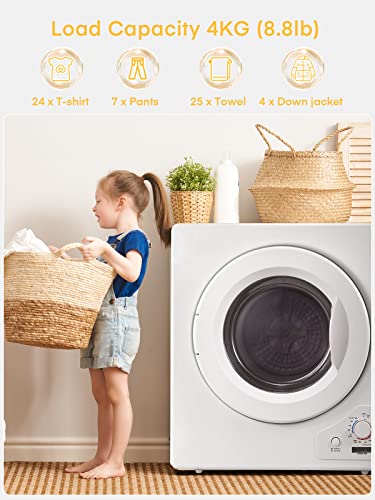 FOHERE Vented Tumble Dryer - 4KG Capacity