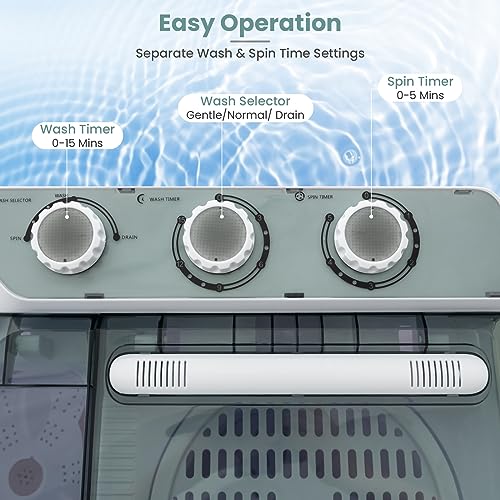 GiantexUK 10.5KG Twin Tub Washing Machine with Spinner