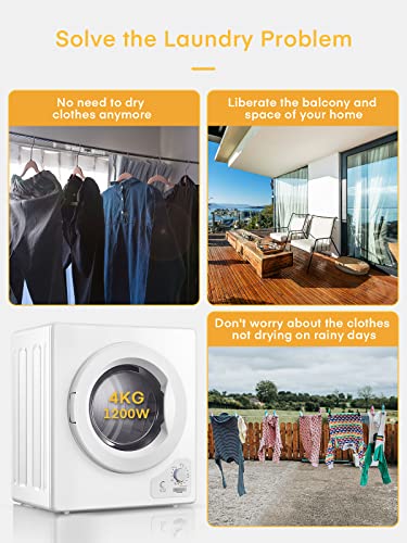 FOHERE Vented Tumble Dryer - 4KG Capacity