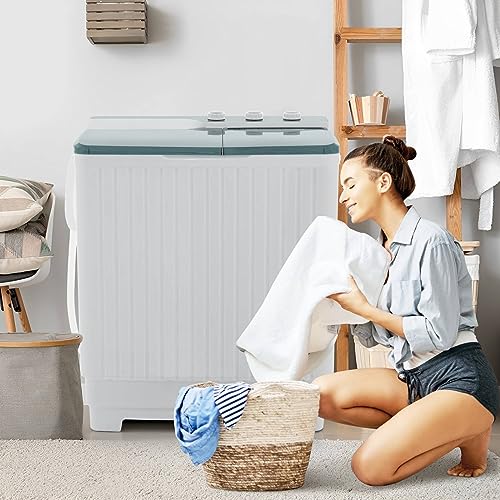 GiantexUK 10.5KG Twin Tub Washing Machine with Spinner
