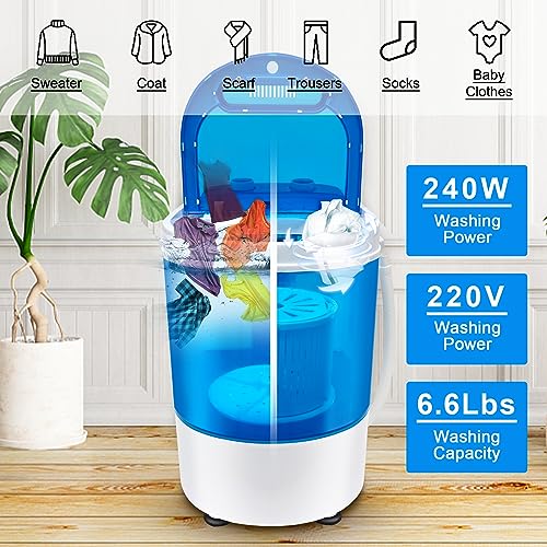Display4top Mini Portable Washing Machine with Spin Basket