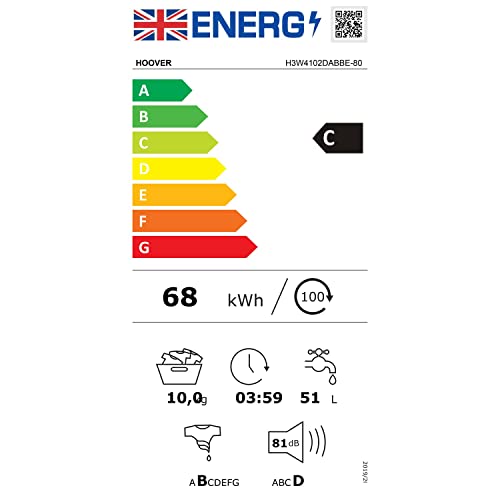 Hoover H Wash 300 10kg 1400rpm Black Washine