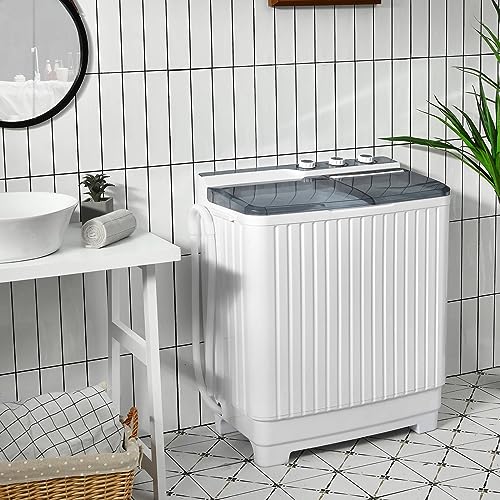 GiantexUK 10.5KG Twin Tub Washing Machine with Spinner