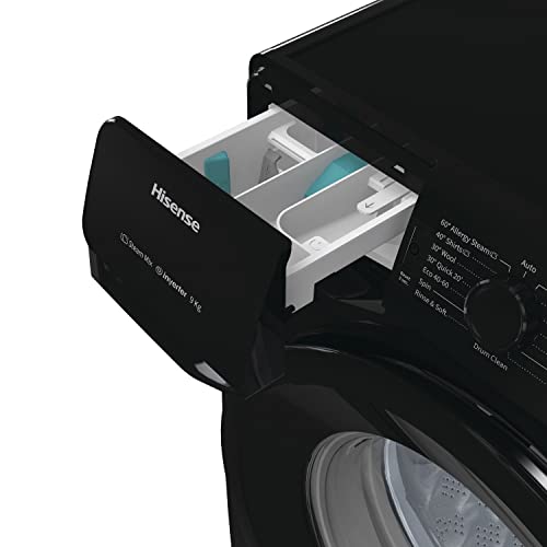 Hisense 9kg Freestanding Washing Machine - Black, 1400rpm