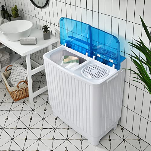 COSTWAY Twin Tub Portable Laundry Washer Spin Dryer