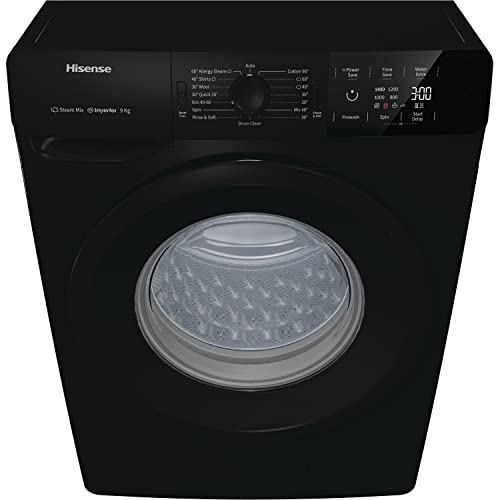 Hisense 9kg Freestanding Washing Machine - Black, 1400rpm