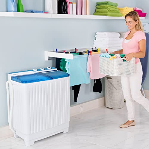 COSTWAY Twin Tub Portable Laundry Washer Spin Dryer