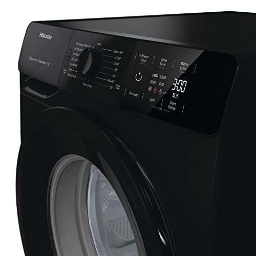 Hisense 9kg Freestanding Washing Machine - Black, 1400rpm