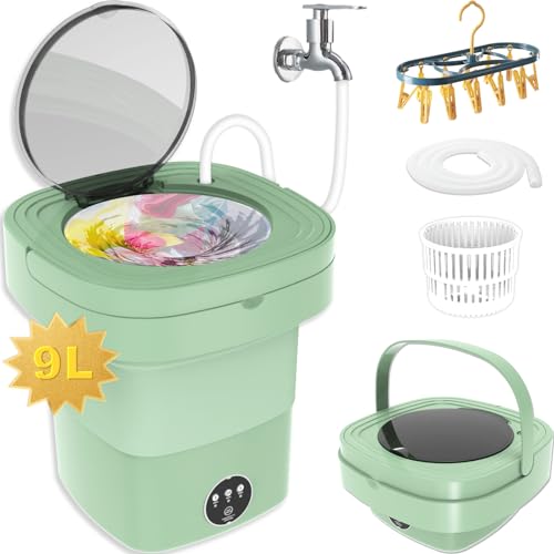 Portable 2-in-1 9L Laundry Mini Washing Machine, Foldable