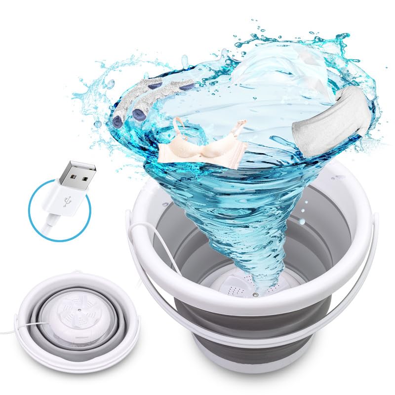 Compact Ultrasonic Washer for Home Travel Apartments Dorms